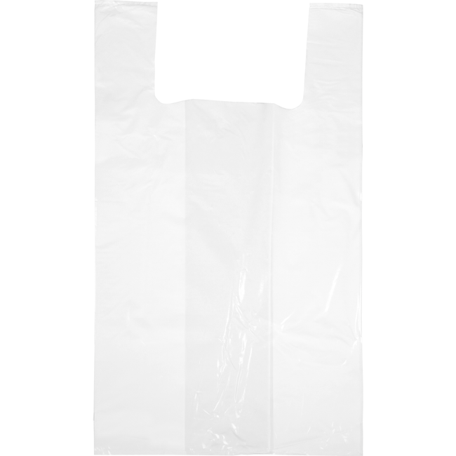 Klika - Tas | LLDPE | geblokt | 30x 10x60cm | hemddraagtas | wit | 1000 stuks