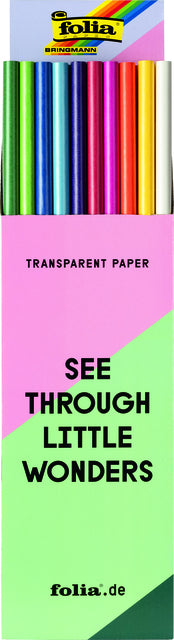 Folia Paper - Transparant papier folia 70x100cm 42gr ass kleuren