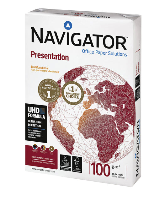 Copie papier Navigator Présentation A4 100gr blanc 500 feuilles | 5 pièces