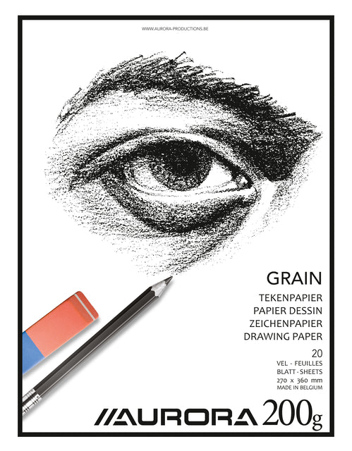 Tablette à dessin Aurore 27x36m 20v 200gr