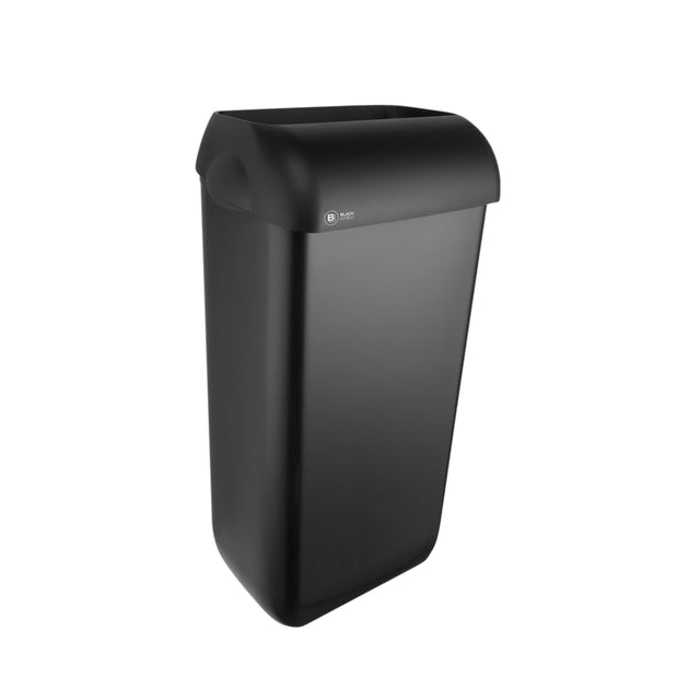 BlackSatino - Afvalbak blacksatino open inworp 23 liter zwart