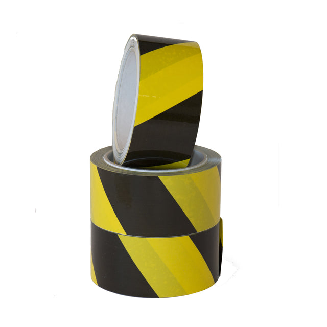 Ruban de signalisation IEZZY 50mmx66m noir/jaune