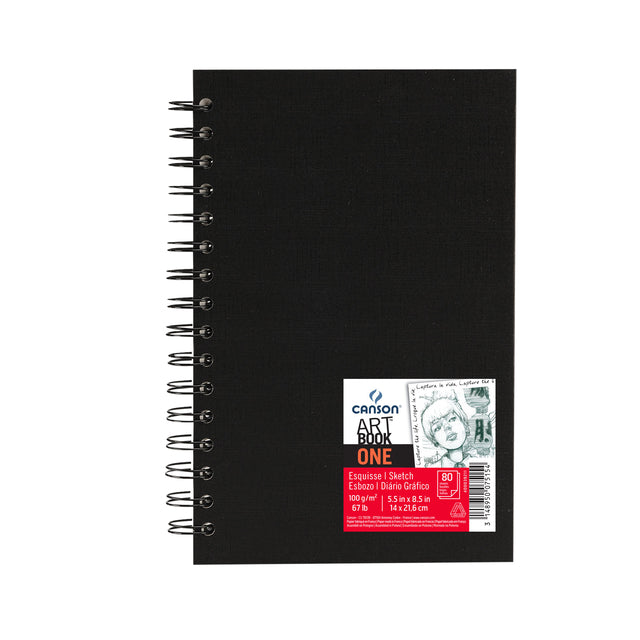 Canson - Tekenboek canson one 140x216mm 80 vel 100gr spir
