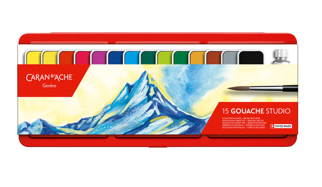 Caran d'ache - Plakkaatverf caran d'ache blik 15 kleuren