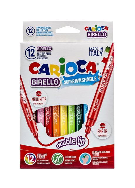Carioca - Viltstift carioca birello dubbelpunters ass 12st | 48 stuks
