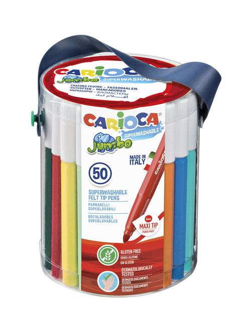 Carioca - Viltstift carioca jumbo maxi assorti 50st | 12 stuks