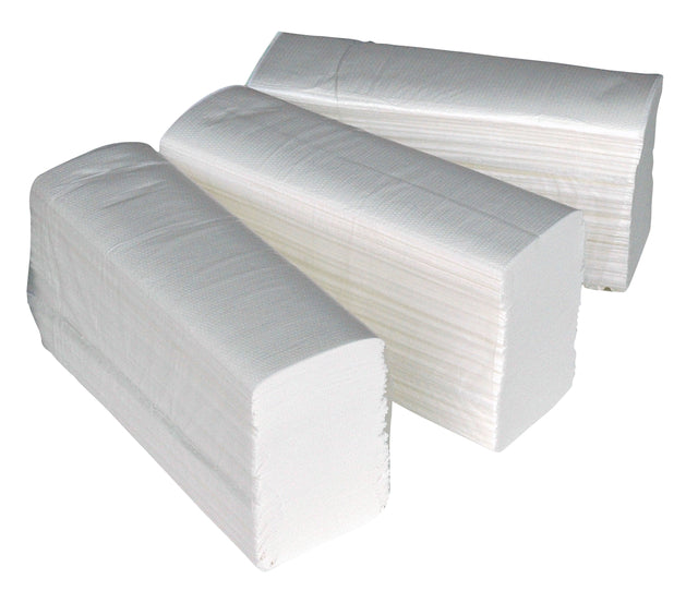 Cleaninq - Handdoek cleaninq i-vouw 2-laags wit