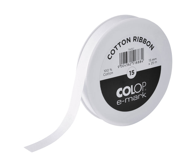 Colop - Lint colop e-mark 15mmx25m wit