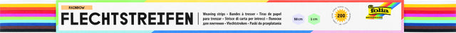 Folia Paper - Vlechtstroken folia 50x1cm 130gr 200 stroken ass