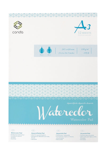 Conda - Aquarelblok conda a3 230gr