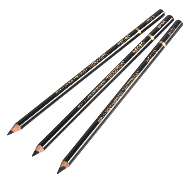 Crayon craie Koh-I-Noor gioconda 8815/2 moyen noir | 12 pièces