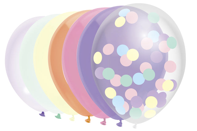 Haza - Ballon haza uni 30cm 10 stuks pastel assorti | 5 stuks