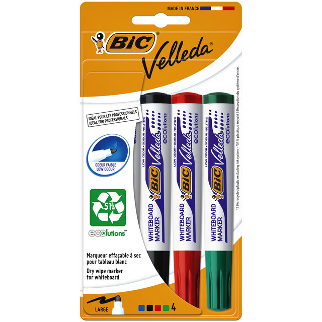 Bic - Whiteboardmarker bic 1704 rond assorti