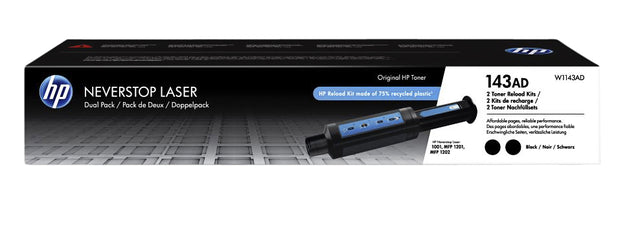 HP - Navulcartridge hp w1143ad 143a zwart 2x