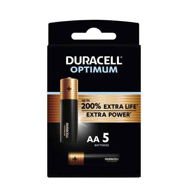 Duracell - Batterij duracell optimum aa 5st