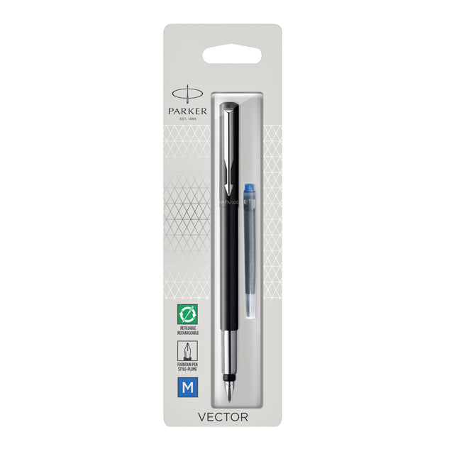 Stylo plume Parker Vector noir moyen