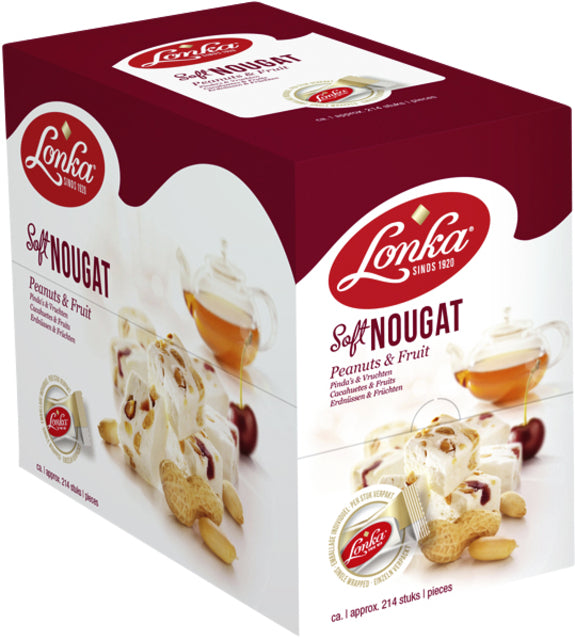 Nougat Lonka cacahuète fruit emballé par pièce 12gr