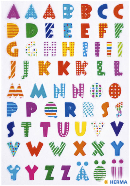 Etiquette HERMA 6291 lettres colorées pierre