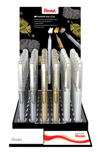 Gel graveur Pentel K230M display à 3 couleurs | 36 pièces