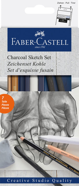 Faber Castell - Houtskool faber-castell 7-delig | 66 stuks