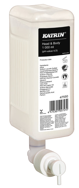 Katrin - Handzeep katrin head and body vloeibaar 1000ml