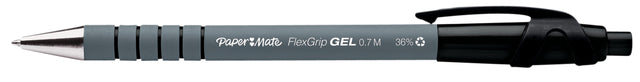 Stylo gel Paper Mate Flexgrip 0.7mm noir | 12 pièces