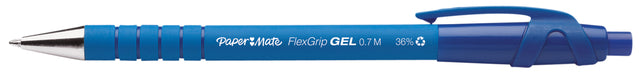 Stylo gel Paper Mate Flexgrip 0.7mm bleu | 12 pièces