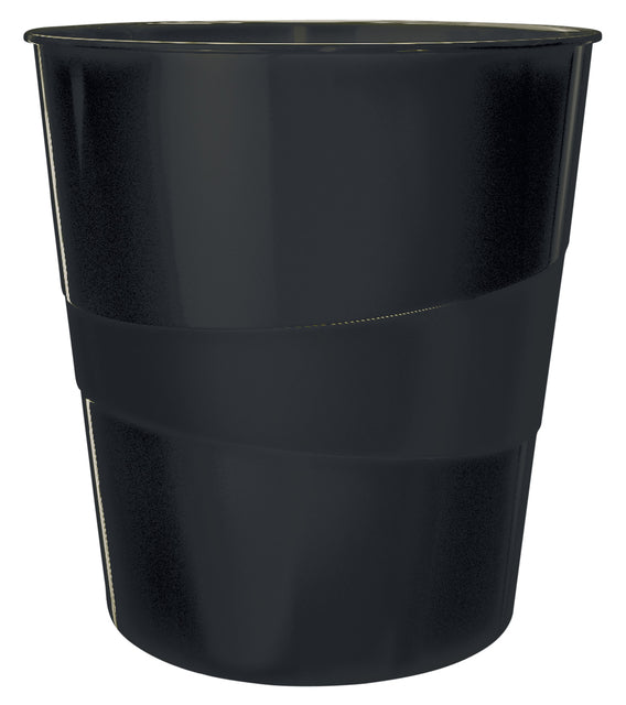 Corbeille à papier gamme Leitz Recycle 15 litres noir | 108 pièces
