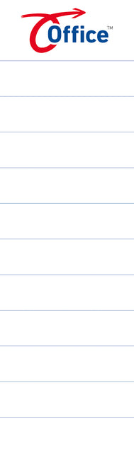 Etiquette dorsale Office large insert blanc 50pcs