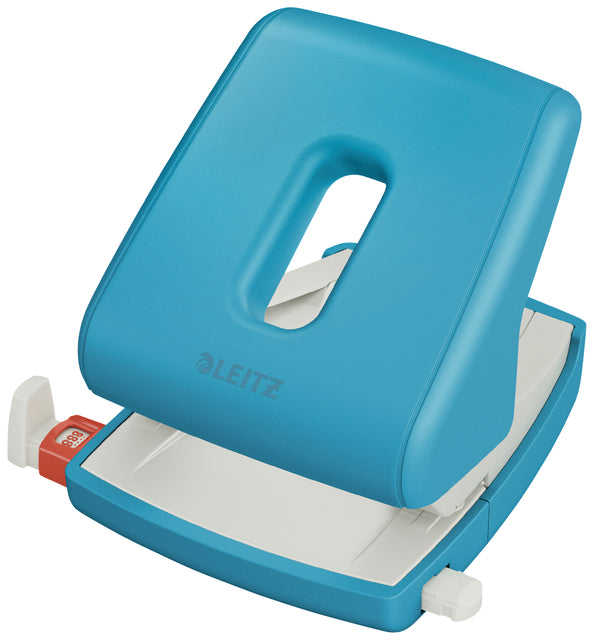 Perforateur Leitz Cosy 2 trous 30 feuilles bleu | 6 morceaux