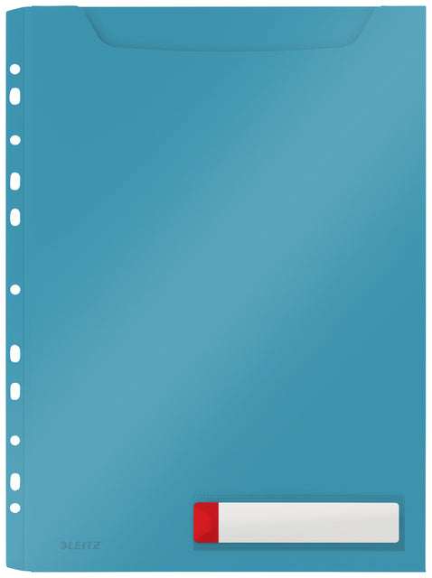 Classeur modèle U Leitz Cosy harmonica A4 avec bande perforée PP bleu | 12 pièces