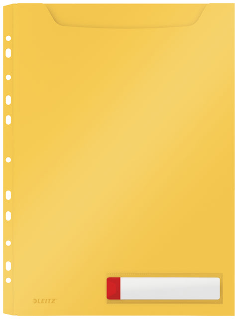 Classeur modèle U Leitz Cosy harmonica A4 avec bande perforée PP jaune