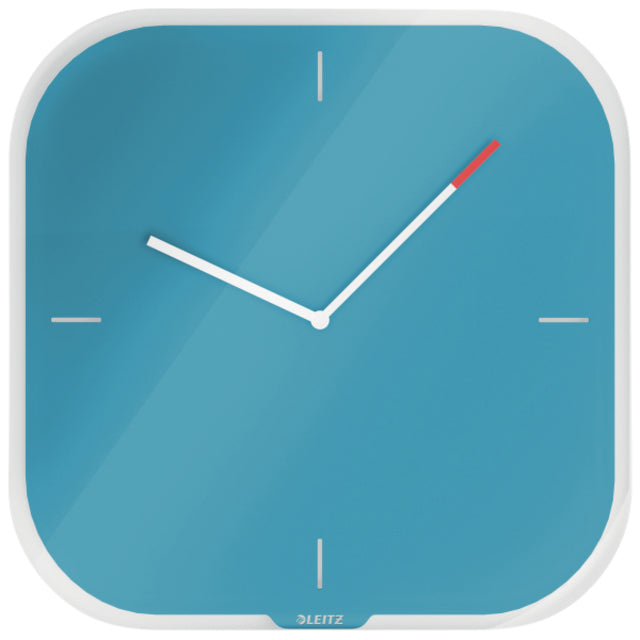 Horloge murale Leitz Cosy verre bleu
