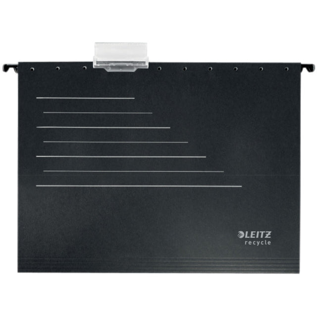 Dossier suspendu Leitz Alpha Recycle A4 vertical fond en V noir | 1360 pièces