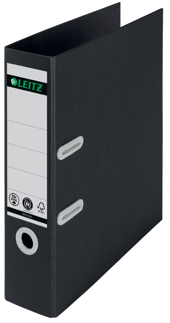 Ordner Leitz 180° Recycle A4 80mm carton noir | 420 pièces