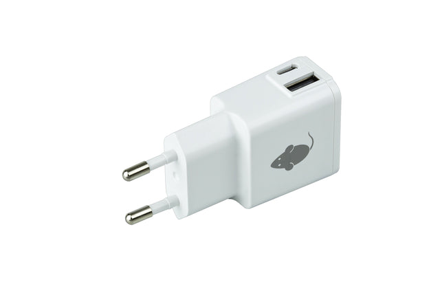 Greenmouse - Oplader greenmouse usb ca duo 2.4a wit