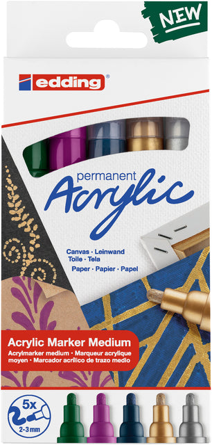 Edding - Acrylmarker edding e-5100 m metallic assorti