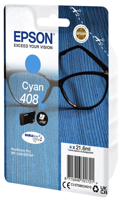 Cartouche d'encre epson t09k240 408l bleu | 8 pièces