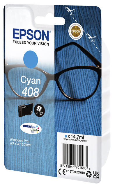 Cartouche d'encre epson t09j240 408 bleu | 8 pièces