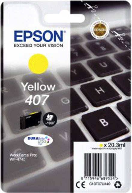 Cartouche d'encre epson 407 t07u440 jaune | 8 pièces