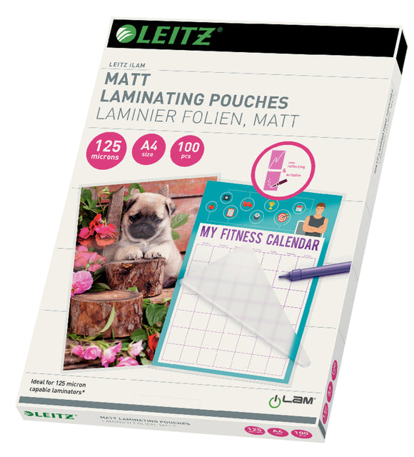 Pochettes à plastifier Leitz iLAM A4 Mat 125 microns