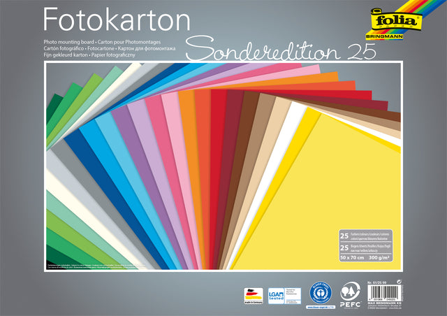 Folia Paper - Fotokarton folia 2z 50x70cm 300gr 25vel assorti