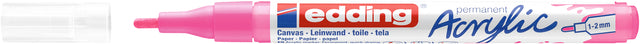 Marqueur acrylique edding e-5300 fin élégant rose fluo