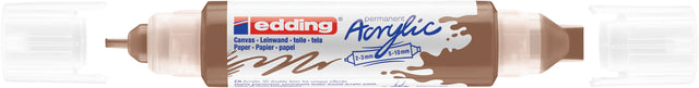 Marqueur acrylique edding e-5400 3d double liner noisette | 5 pièces