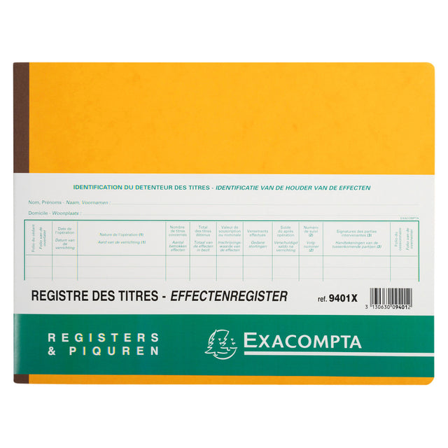 Exacompta - Effectenregister BV SLR 240x320 80vel assorti | 5 stuks