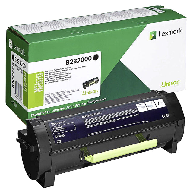Cartouche de toner Lexmark B232000 noir
