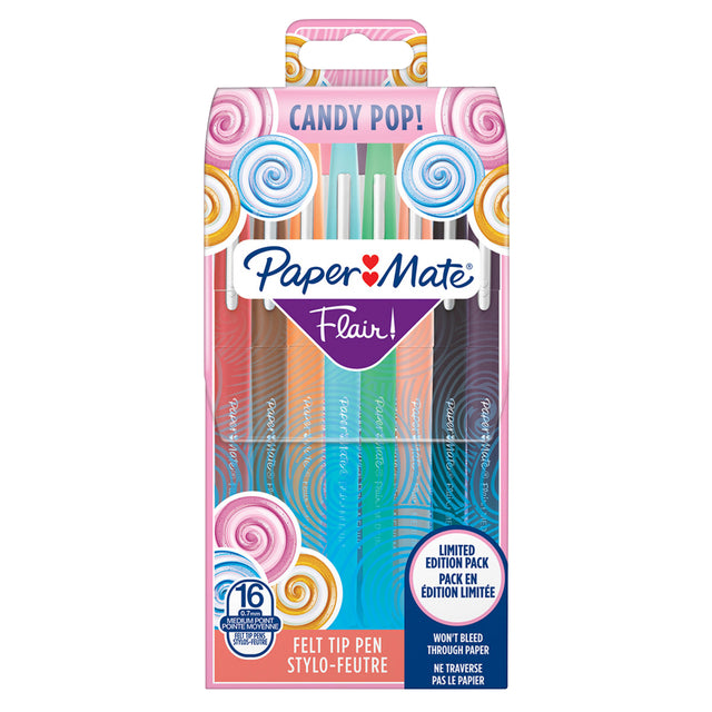 Portefeuille Fineliner Paper Mate Flair Candy Pop en 16 couleurs