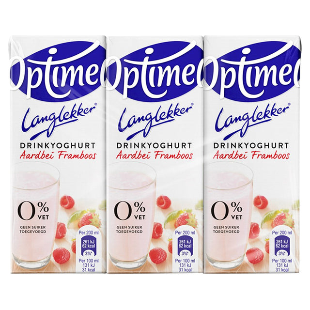 Yaourt à boire optimel ll fraise framboise 20cl | 5 pièces