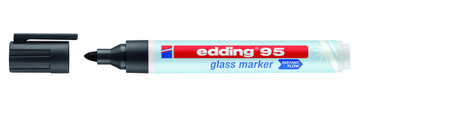 Edding - Viltstift edding 95 glasbord zwart