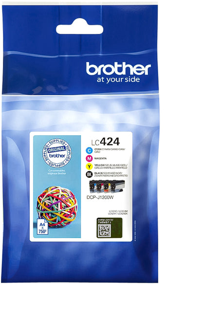 Brother - Inktcartridge brother lc-424 zwart + 3 kleuren